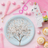  roze bloeiende boom Vrijgezellenfeest Papieren Bordje (Feest)