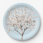  roze bloeiende boom Vrijgezellenfeest Papieren Bordje (Voorkant)