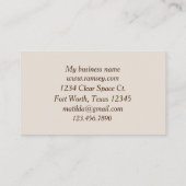 Roze Bloeiende Boom Waterverf Botanisch Visitekaartje (Achterkant)