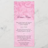 Roze Bloeiende Bruiloft Menu (Voorkant)