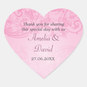 Roze Bloeiende Bruiloft Sticker