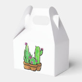 Roze bloeiende Cactus cactussen vetplanten Bedankdoosjes (Achterkant)