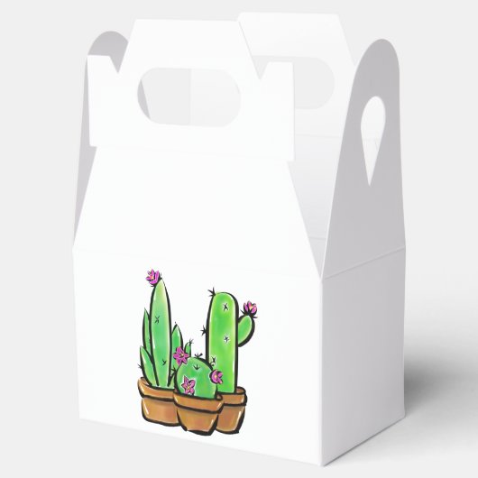 Roze bloeiende Cactus cactussen vetplanten Bedankdoosjes (Geopend)