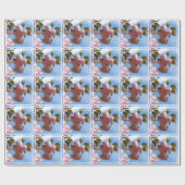 Roze bloeiende Cherry-boom Cadeaupapier (Vlak)