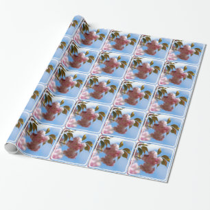 Roze bloeiende Cherry-boom Cadeaupapier
