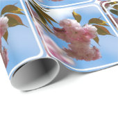 Roze bloeiende Cherry-boom Cadeaupapier (Rol Hoek)