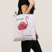 Roze Bloeiende Flamingo Bruidsmeisje bruiloft Tote Bag (Dichtbij)