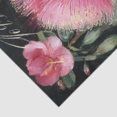 Roze bloeiende Gumnut Decoupage Tissuepapier (Detail)