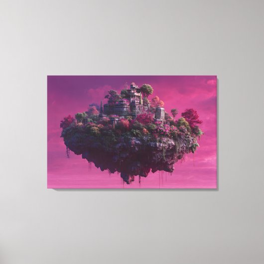 Roze Bloeiende Hemel Citadel Canvas Afdruk (Voorkant)