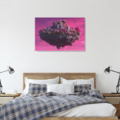 Roze Bloeiende Hemel Citadel Canvas Afdruk (Insitu (Slaapkamer))