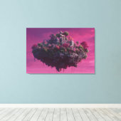 Roze Bloeiende Hemel Citadel Canvas Afdruk (Insitu (Houten vloer))