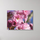 Roze bloeiende Japanse kersenbloesems Wall Art Canvas Afdruk (Voorkant)