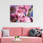 Roze bloeiende Japanse kersenbloesems Wall Art Canvas Afdruk (Insitu (Woonkamer))