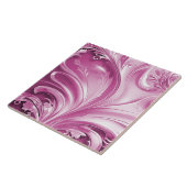 Roze Bloeiende Keramische Tegel Tegeltje (Zijkant)