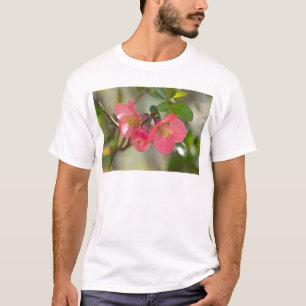 Roze bloeiende kweepgloed t-shirt