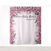 Roze Bloeiende Lelies Omringende Achtergrond