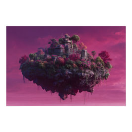 Roze Bloeiende Lucht Citadel Perfect Poster
