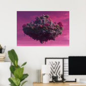 Roze Bloeiende Lucht Citadel Poster (Thuiskantoor)