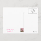Roze bloeiende oghout briefkaart (Achterkant)