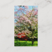 Roze bloeiende oghout visitekaartje (Achterkant)