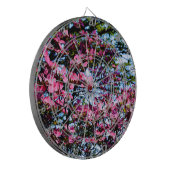 Roze bloeiende oghoutboom dartbord (Voorkant Links)