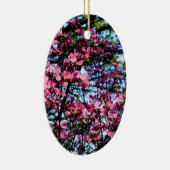 Roze bloeiende oghoutboom keramisch ornament (Rechts)