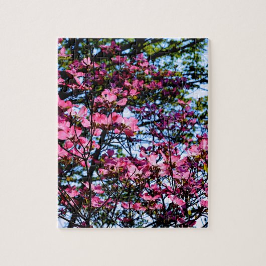 Roze bloeiende oghoutboom legpuzzel (Verticaal)