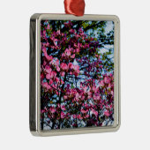 Roze bloeiende oghoutboom metalen ornament (Rechts)