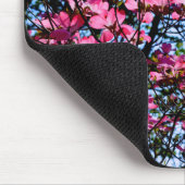 Roze bloeiende oghoutboom muismat (Hoek)