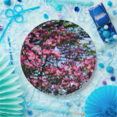 Roze bloeiende oghoutboom papieren bordje (Feest)