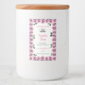 Roze bloeiende Rozen Witte etiketten met Logo (Voorkant)