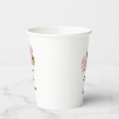 Roze Bloeiende Trouwpapieren Beker (Links)