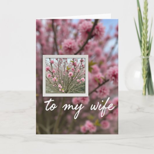 Roze Bloeiende Vrouw Moederdagkaart Kaart (Voorkant)