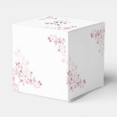 Roze Bloeiende Wijnstokken Bruiloft Favor Box Bedankdoosjes (Achterkant)