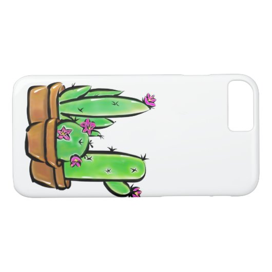 Roze bloeiende woestijn Cactus cactussen vetplante Case-Mate iPhone Case (Achterkant (Horizontaal))