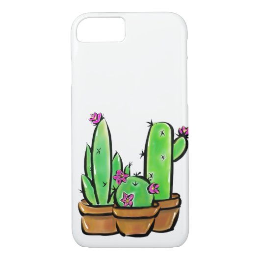 Roze bloeiende woestijn Cactus cactussen vetplante Case-Mate iPhone Case (Achterkant)