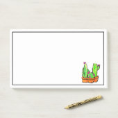 Roze bloeiende woestijn Cactus cactussen vetplante Post-it® Notes (Op bureau)