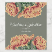 Roze Bloeiende Woestijn Cactus Prickly Pear Bruilo Wijn Etiket (Enkel label)