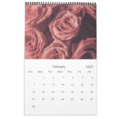 Roze Bloem 2025 Kalender (Feb 2027)