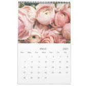 Roze Bloem 2025 Kalender (Mar 2027)