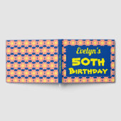 Roze bloem 50e verjaardag gastenboek (Volledig)