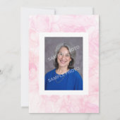 Roze Bloem 60e Verjaardag Fotofeestje Kaart (Achterkant)