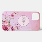 Roze bloem aangepast Case-Mate iPhone case (Achterkant (horizontaal))