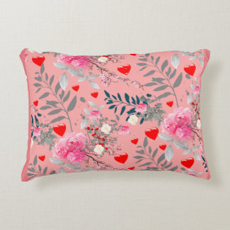 Roze bloem accent kussen