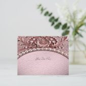 Roze Bloem Ansichtkaart Briefkaart (Staand voorkant)