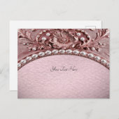 Roze Bloem Ansichtkaart Briefkaart (Voorkant / Achterkant)