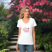 Roze Bloem Arabisch Goedenavond T-Shirt