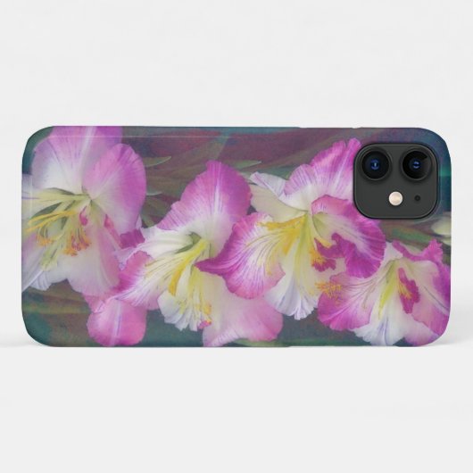 Roze Bloem Art Bloemen Gladiolus Tuin Telefoon Cas Case-Mate iPhone Case (Achterkant (horizontaal))