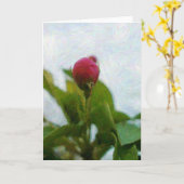 Roze bloem Artsy Gouache Stijl Nota Kaart (Gele Bloem)