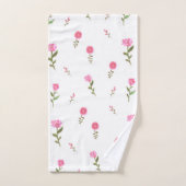 roze bloem bad handdoek (Handdoek)